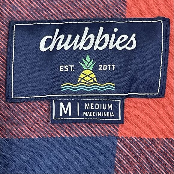 Chubbies Slumberjack Red Navy Plaid Flannel M NWT - Picture 2 of 15